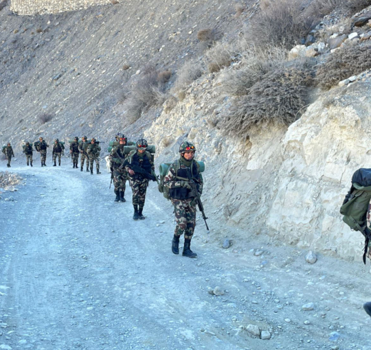 दार्चुलामा निर्वाचन सुरक्षाका लागि संयुक्त सुरक्षा गस्ती