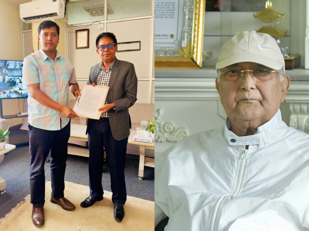 आयोगको प्रतिवेदन माग गर्दै ओलीद्वारा निवेदन